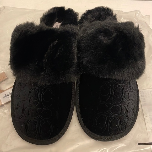 New Coach Zuri velvet slippers size 7B. - Picture 1 of 5